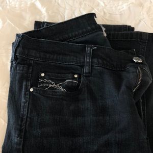 Dark Black White House Black Market Jeans